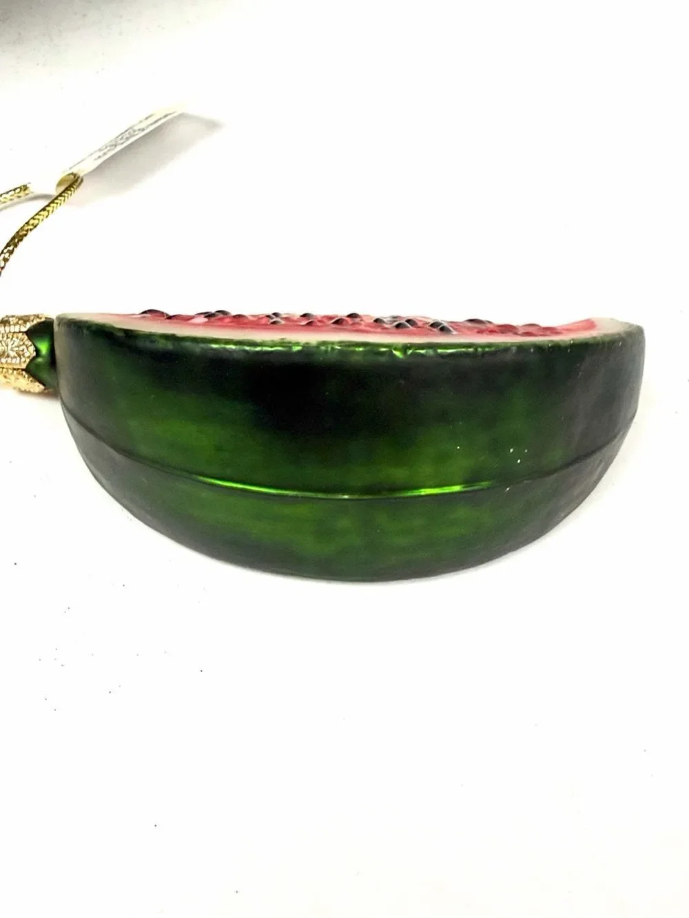 Glass Christmas Ornament Watermelon made in Poland for Sur La Table